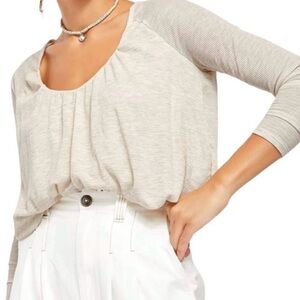 FREE PEOPLE | WE THE FREE Bondi Thermal Semi Crop Long Sleeve Top Women's Size M